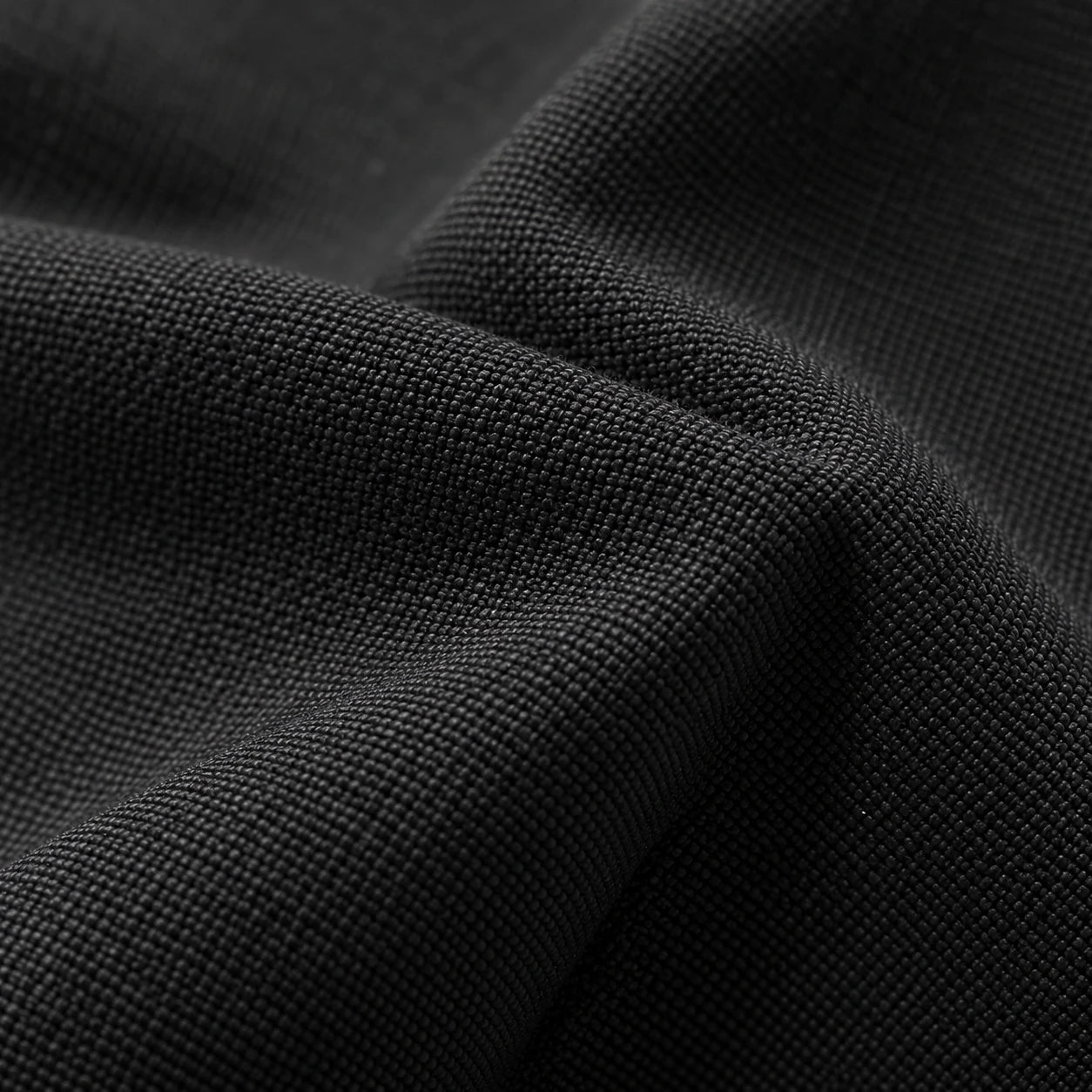 Close-up of black double-layer fabric